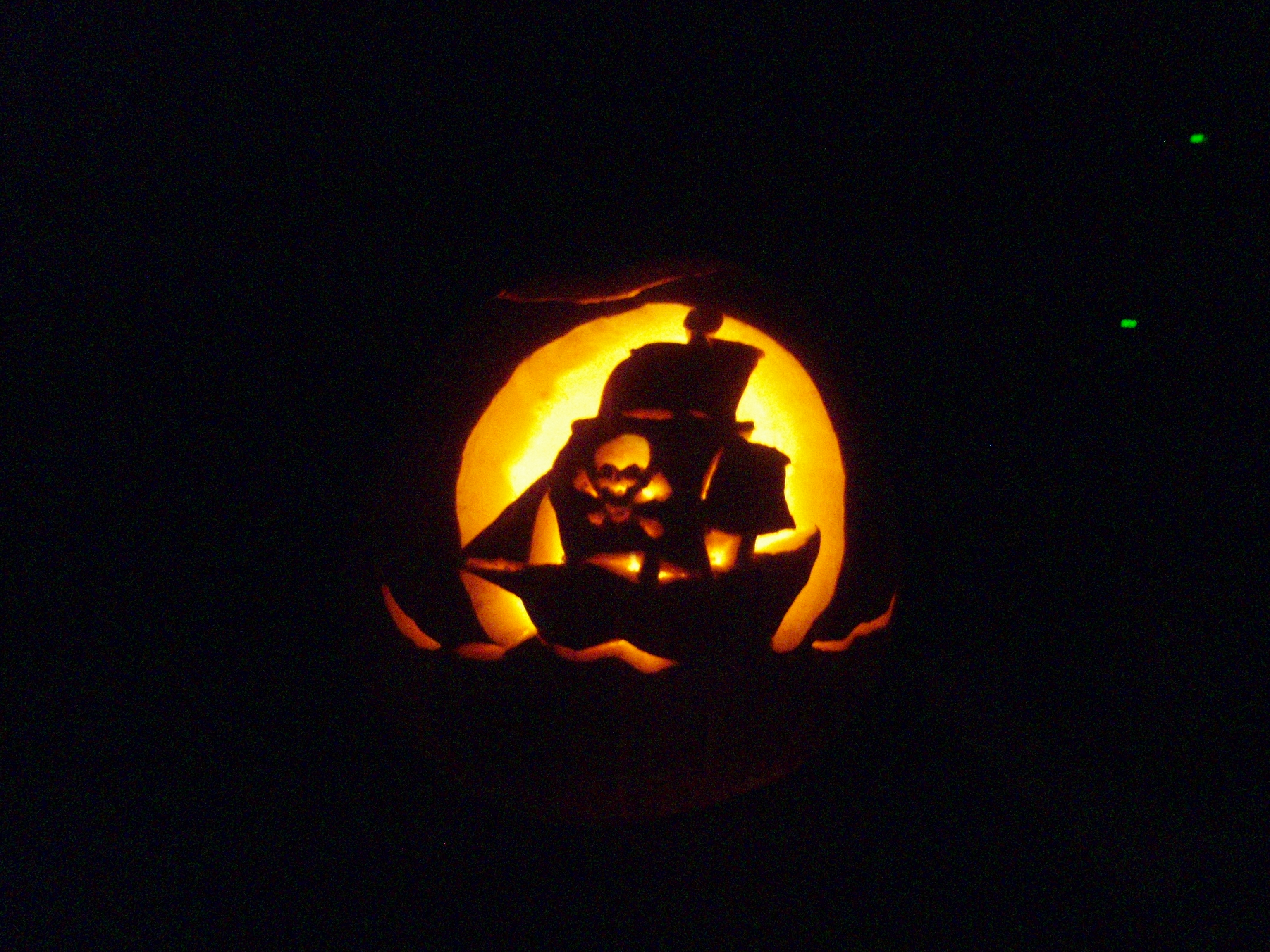 Carved Pirate Pumpkin